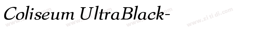 Coliseum UltraBlack字体转换